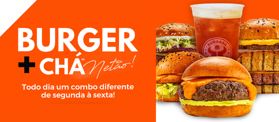 Promo Burger + Chá no Bom Beef Burger Plaza Sul!